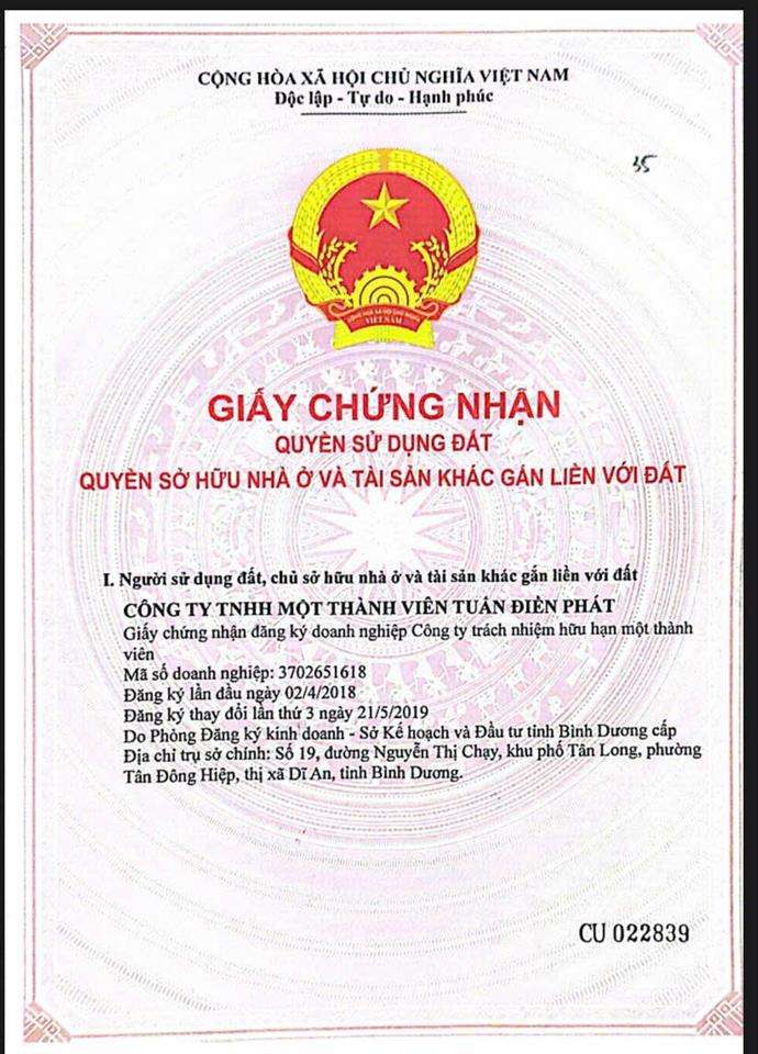 Chính chủ bán đất dự án tuấn điền phát 3, trung tâm hành chính bàu bàng, 80m2. giá 1tỷ2