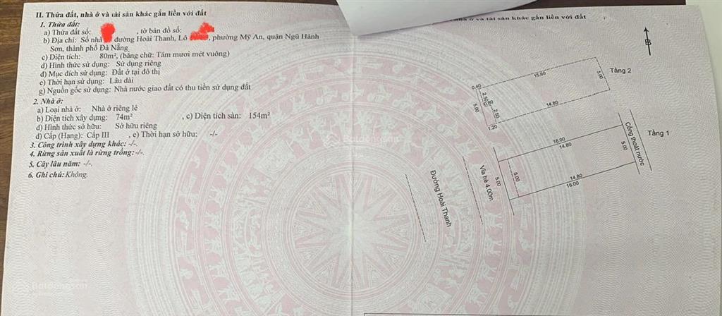 12 tỷ/ nhà 2 tầng đường hoài thanh sát cầu trần thị lý  đh kinh tế