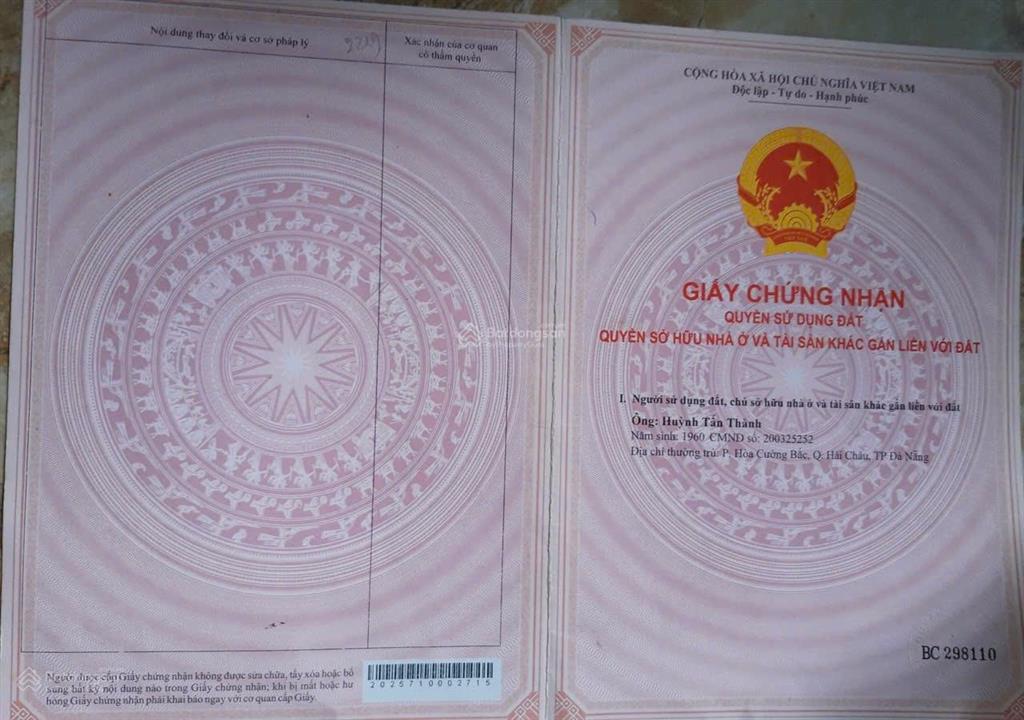 Bán chung cư gần lê thanh nghị, sát chợ hòa cường 52m2, giá 1,6 tỷ