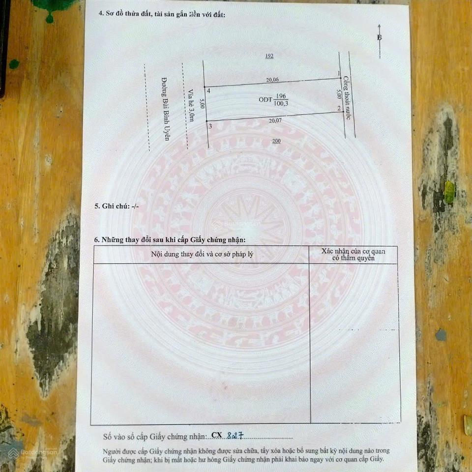 Đất mặt tiền,đường bùi bỉnh uyên, 100m2/ 4,3 tỷ, , hòa hải, nhs, đ nẵng, sát biển