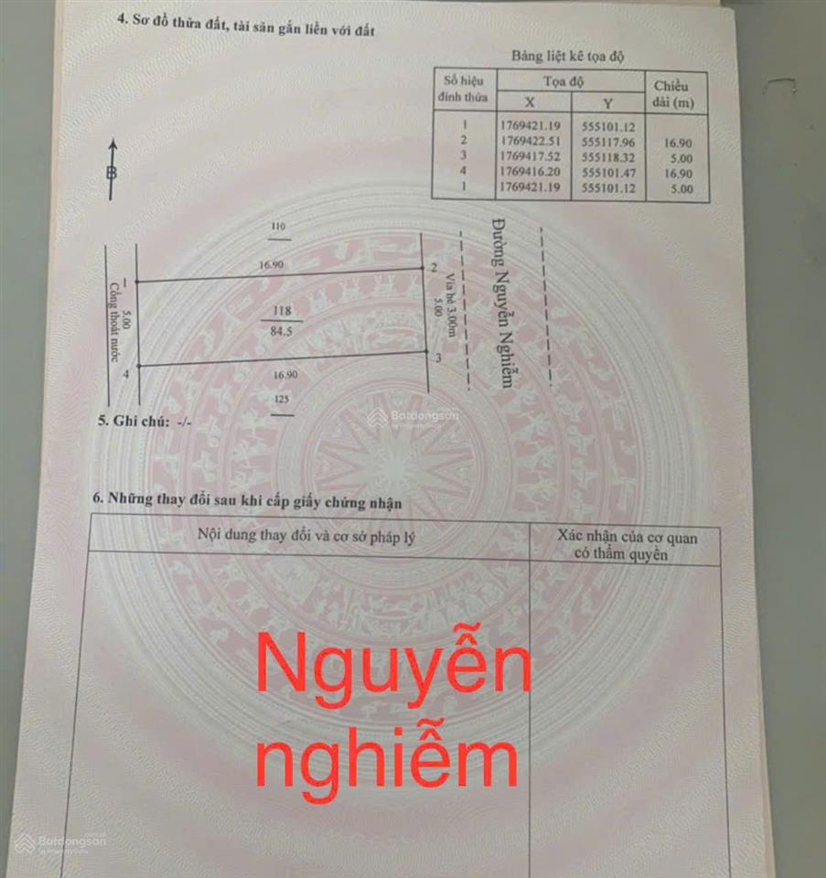 85m2/4,5 tỷ, đất đường nguyễn nghiễm, hòa hải, nhs, đn, sát biển