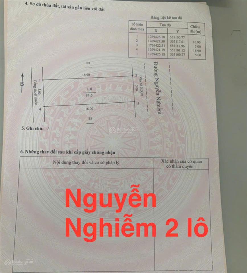 85m2/4,5 tỷ, đất đường nguyễn nghiễm, hòa hải, nhs, đn, sát biển