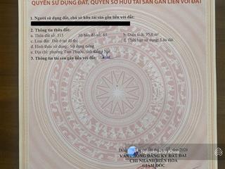 Bán đất phường tam phước giá chỉ 1,55 tỷ