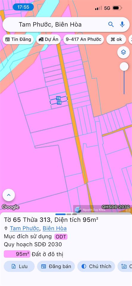 Bán đất phường tam phước giá chỉ 1,55 tỷ