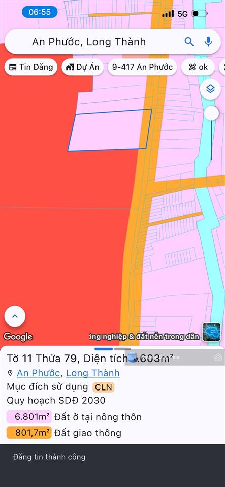 Bán 7600m2 mặt tiền xã an phước, hàng hiếm