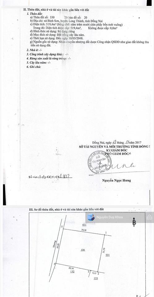 Bán 519m2 ngay sân bay long thành.