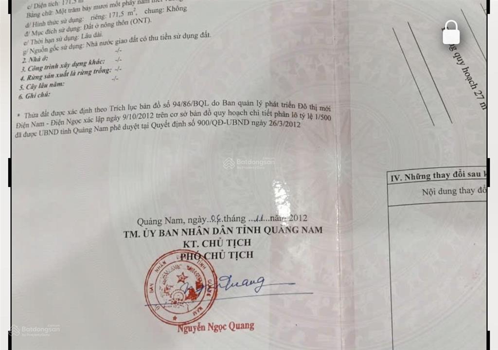 Chính chủ đt 0975 515 *** cần bán đất khu đô thị số 4 diện tích 171,5m ngang 7m đường 27m
