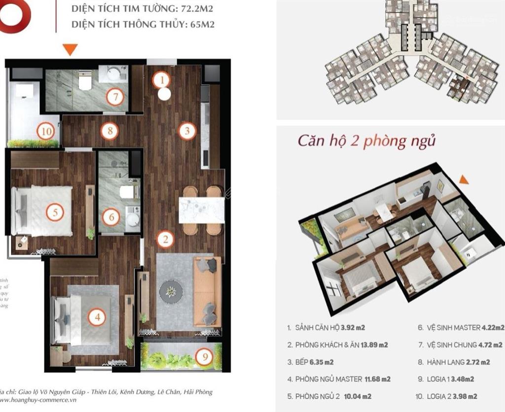 Cần bán căn góc 2 ngủ view sông lạch tray giá hời hoàng huy commerce, chỉ 2,x tỷ. 0936 886 ***