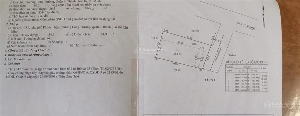 Kẹt tiền bán gấp 86m2 võ văn hát ngang 6.5m
