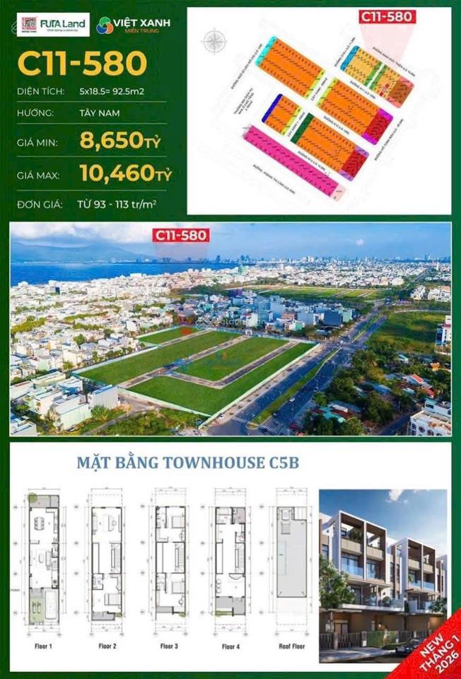 Hiếm! nhà phố 4 tầng cách biển 700m dòng tiền thuê 500 triệu/năm