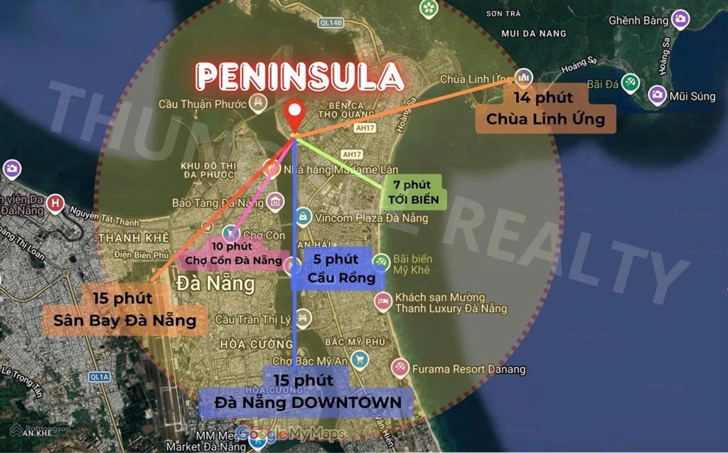 Hót, 2pn view sông, pháo hoa, sở hữu lâu dài, dự án peninsula đà nẵng, giá chỉ 4,5 tỷ tầng cao