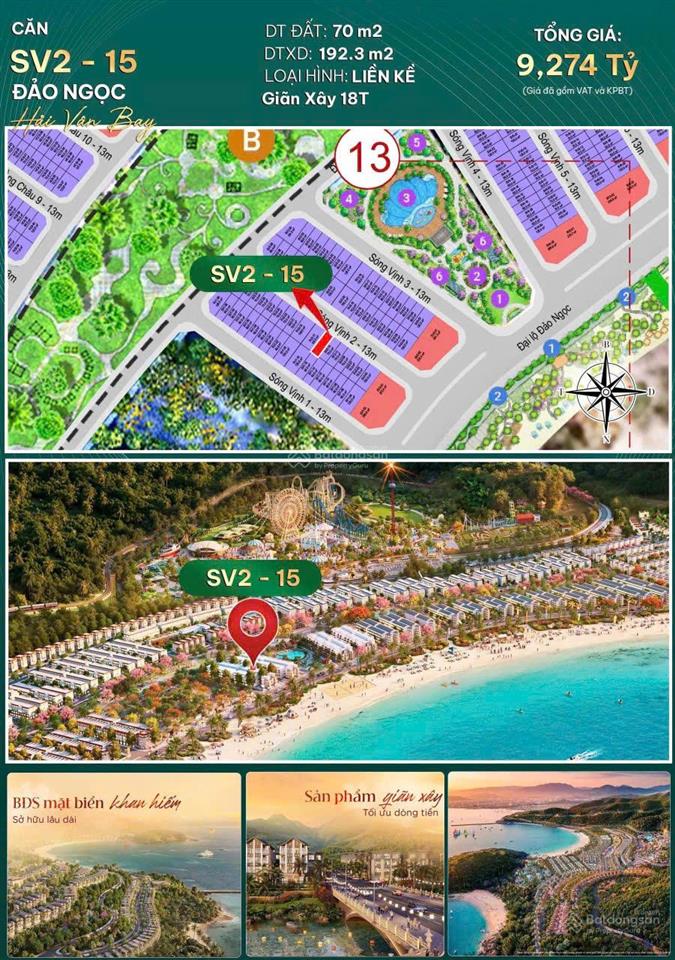 Chỉ 48,2tr/m2 sàn sở hữu ngay căn sóng vịnh 2 view biển, đẹp phân khu đảo ngọc