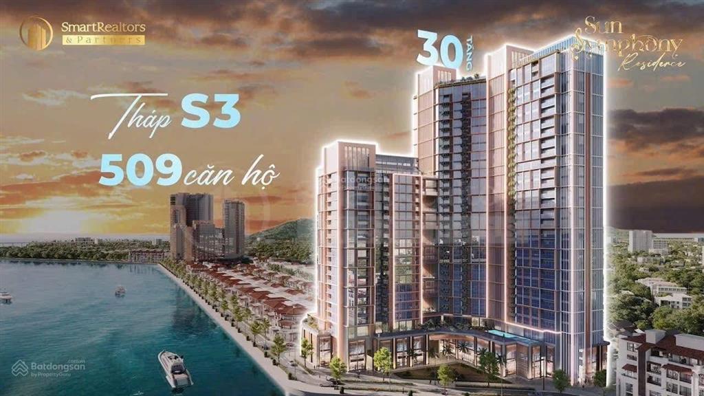 Lô cắt lỗ 200tr căn góc 3pn s2 sun symphony, view trọn sông hàn & biển
