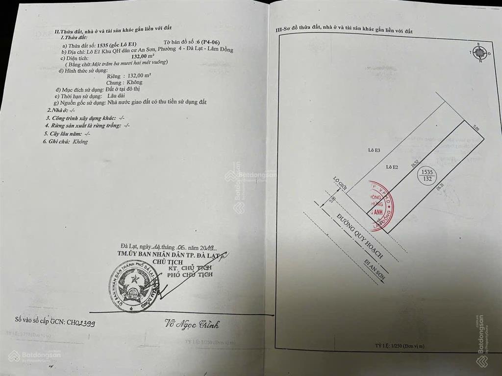 Bán gấp lô e1 khu an sơn, đà lạt, lâm đồng