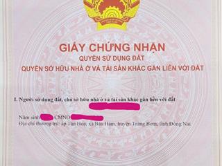 Chính chủ bán 7.560m² cln xã bàu hàm (sông thao trảng bom cũ) sổ riêng đường xe hơi 4,5 tỷ tl