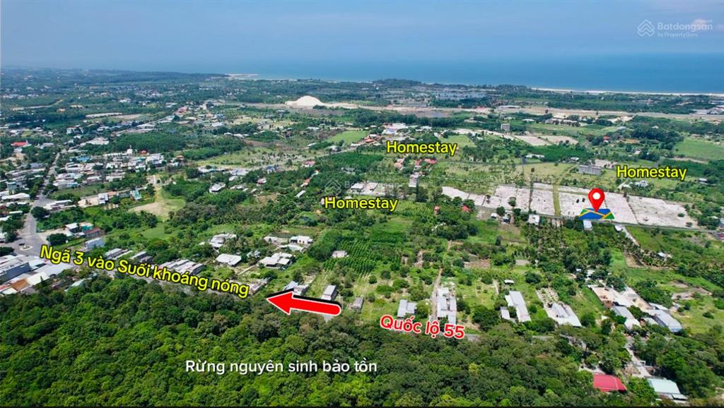 Đất dân cư ven biển, quanh là khu homestay, làm nhà vườn rất ok vì đất rộng rãi 604 m2