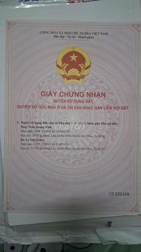 Chính chủ bán lô đất đường Nguyễn Thị Thử