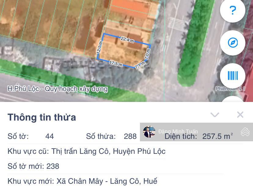 Bán lô góc 2 mt đẹp khu qh lập an, lăng cô  nằm giữa 2 tuyến đường lớn trong khu  giá đầu tư