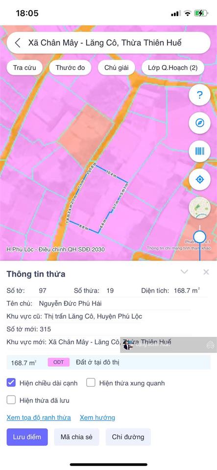 Bán nhà đất 167m2 full đất ở giá 1 tỷ 550 triệu ngay tại vùng lõi khu dân cư, vịnh lăng cô, tp huế