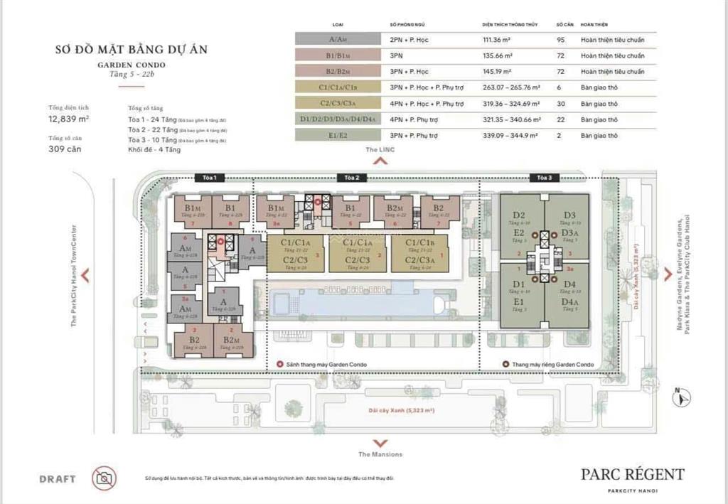 Quỹ căn chuyển nhượng giá tốt parc regent