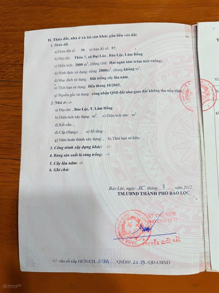 Chính chủ bán 3000m2 đất đường b'lao xê rê, phường 3 (trước đây là xã đại lào) chỉ 1,4 tỷ bl