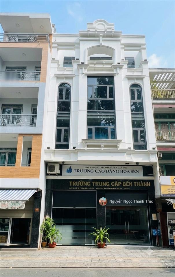 Cho thuê tòa nhà mặt tiền lê tuấn mậu, quận 6 dt 13x20m hầm, trệt, 6 lầu  99 triệu/tháng