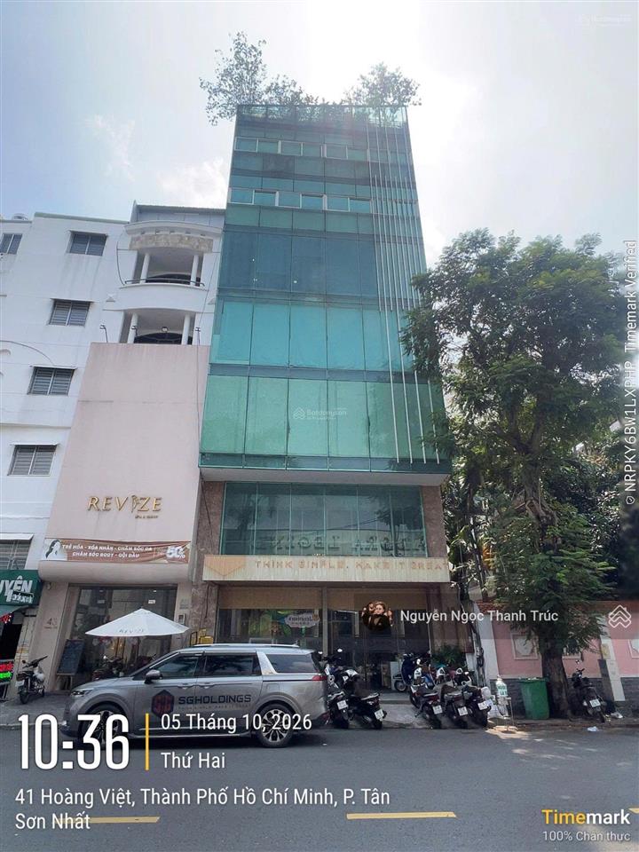 Cho thuê tòa nhà hoàng việt, tân bình dt 9x22m trệt + 6 lầu 120 triệu/tháng