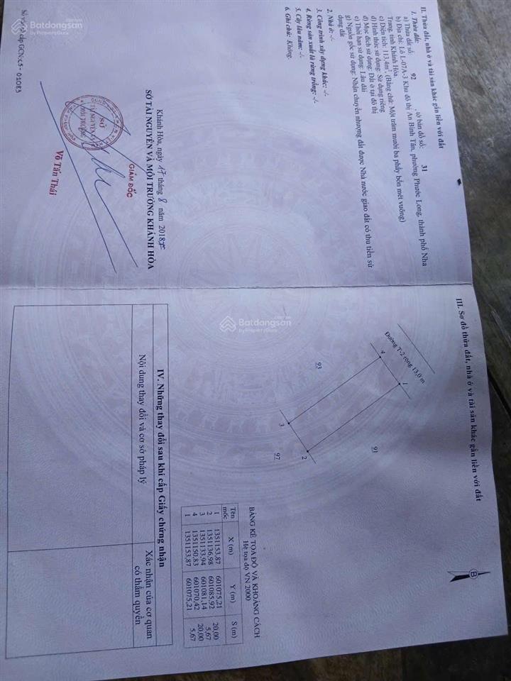 Đất bán khu đô thị an bình tân  phường nam nha trang