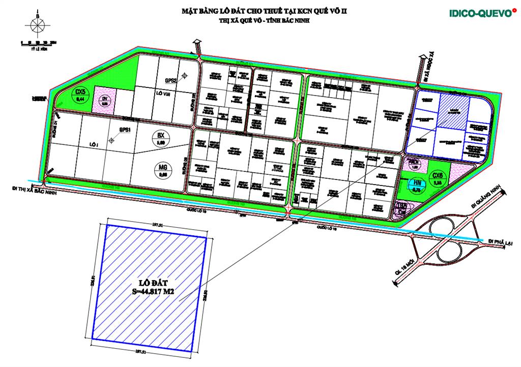 Kcn quế võ 2, bắc ninh 4.5ha có chia nhỏ