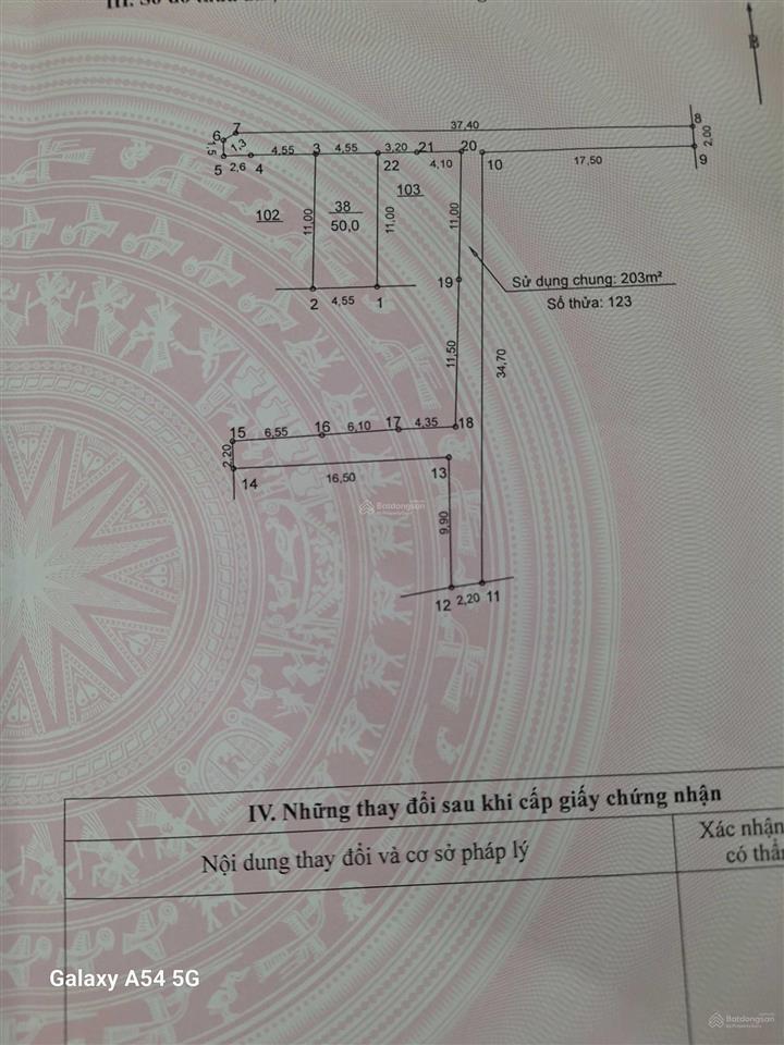 Chính chủ bán 50m đất thổ cư hai mặt thoáng