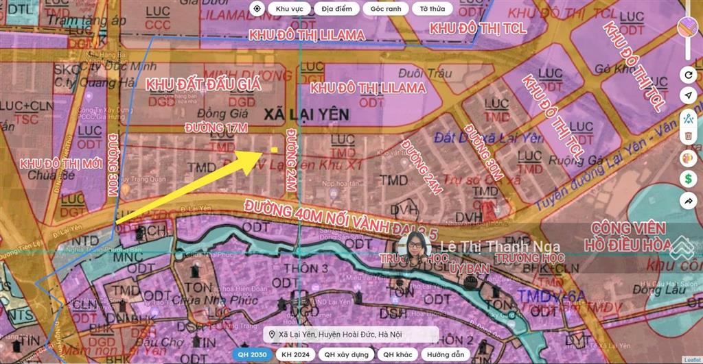 Bán gấp 150m2 đất dịch vụ lại yên giá rẻ mặt tiền 8.68m cực đẹp