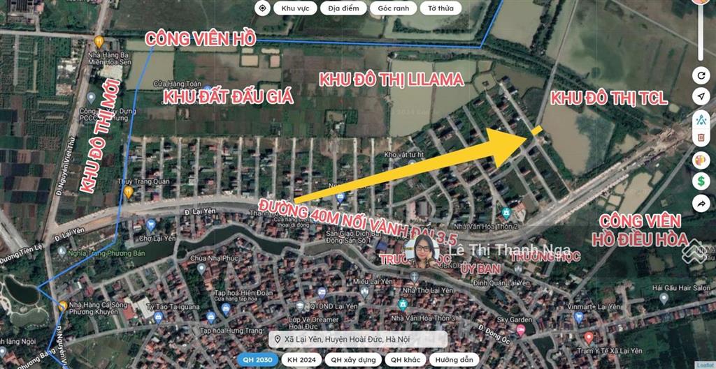 Bán cắt lỗ 76m2 đất dịch vụ lại yên 2 mặt thoáng