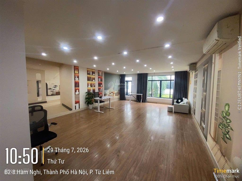 Cho thuê nhà vinhomes gardenia hàm nghi, dt 100m², 5 tầng, thông sàn, thang máy, đh, nl 55tr