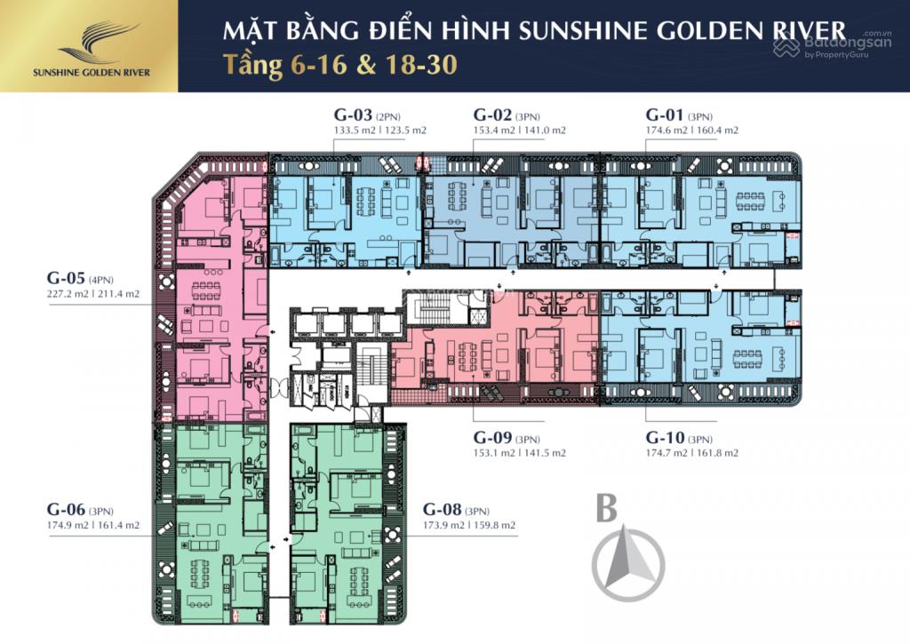 Chính chủ bán căn góc 3 ngủ view sông hồng nội thất cơ bản sunshine golden river giá tốt