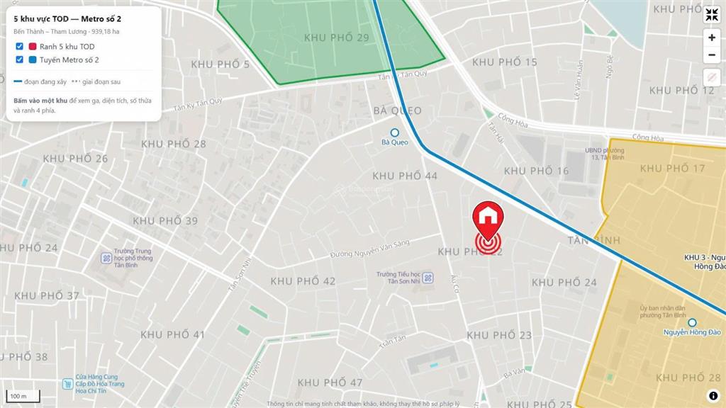 Nhà lớn 11 x 21m vị trí đắc địa ngay metro số 2 không dính tod