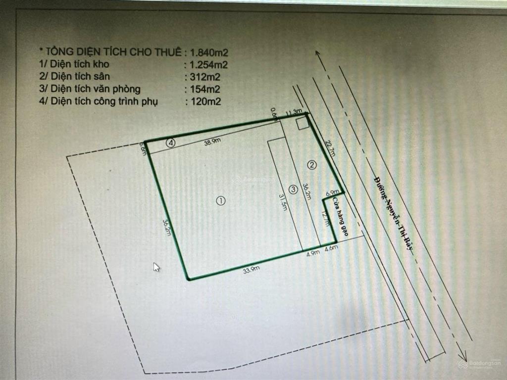 Cho thuê kho xưởng 1.800 m2 giá 40 triệu / đường quốc lộ 62 phường 6 thành phố tân an long an