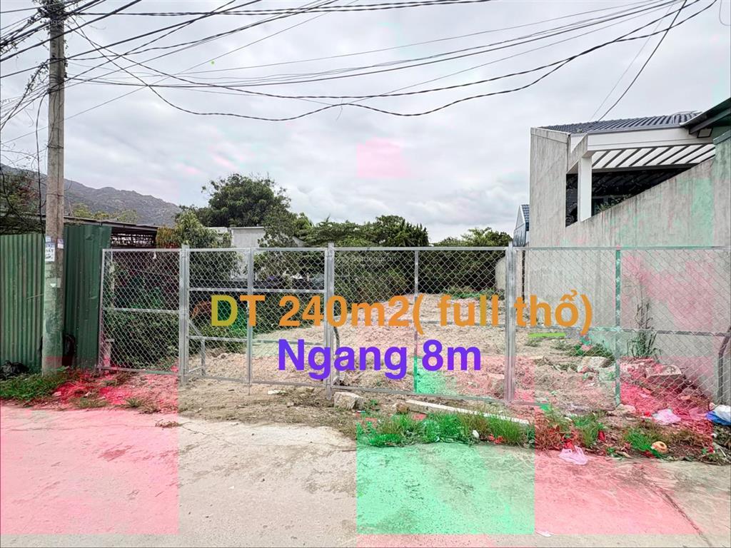 Bán lô đất đẹp phước đồng(phường nam nha trang), dt 240m2(full thổ).  0938 161 ***