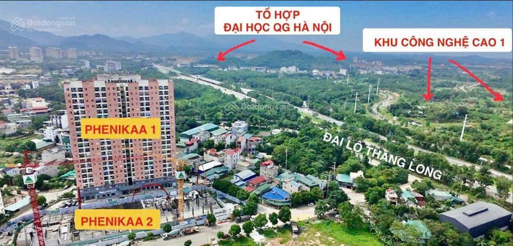 Quá rẻ căn 45,9m2 chung cư phenika sát vách cnc hòa lạc, chủ thu 1,6xtỷ có ra lộc