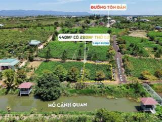 Đất 3 mặt đường, hẻm tản đà, phường 2 bảo lộc. 440m2 (20x24m) 280m2 thổ cư. view hồ. chỉ 2 tỷ