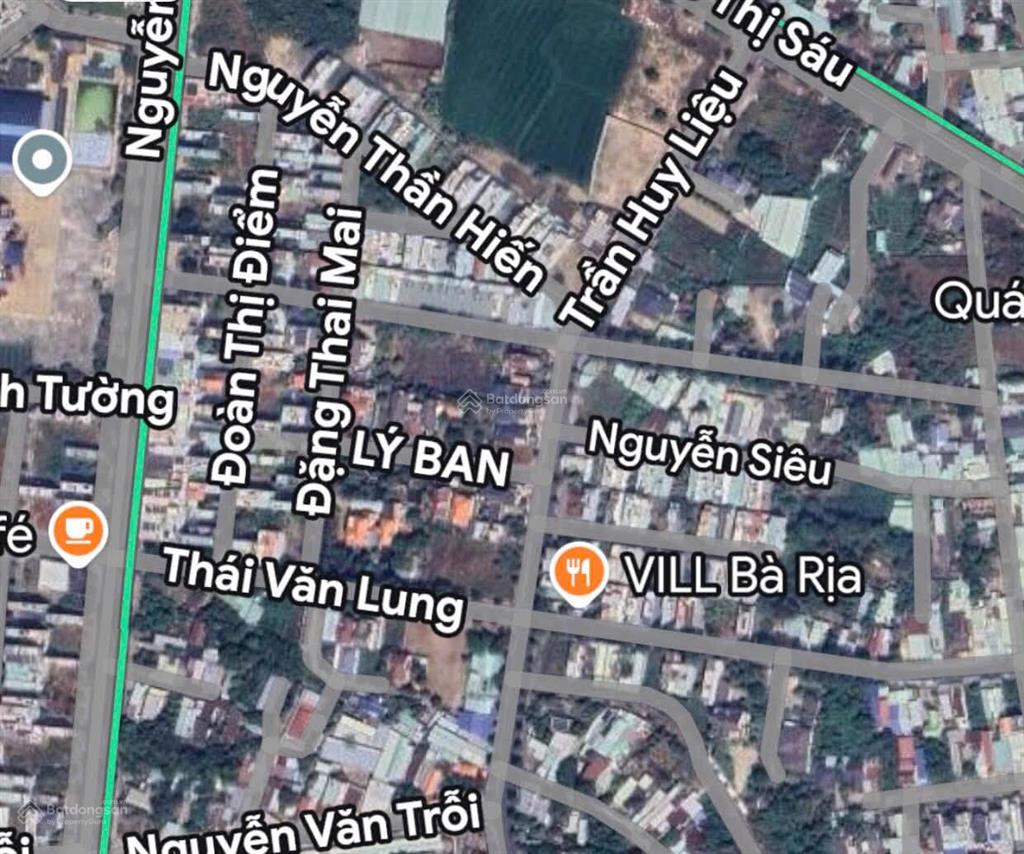 Bán lô đất mặt tiền đường thái văn lung p.phước nguyên tp bà rịa ( p.bà rịa tp.hcm