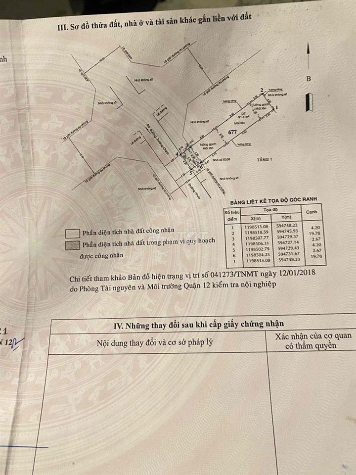Bán Nhanh Căn nhà Cấp 4  1/ trường chinh Đường bàn cờ chợ lạc quang