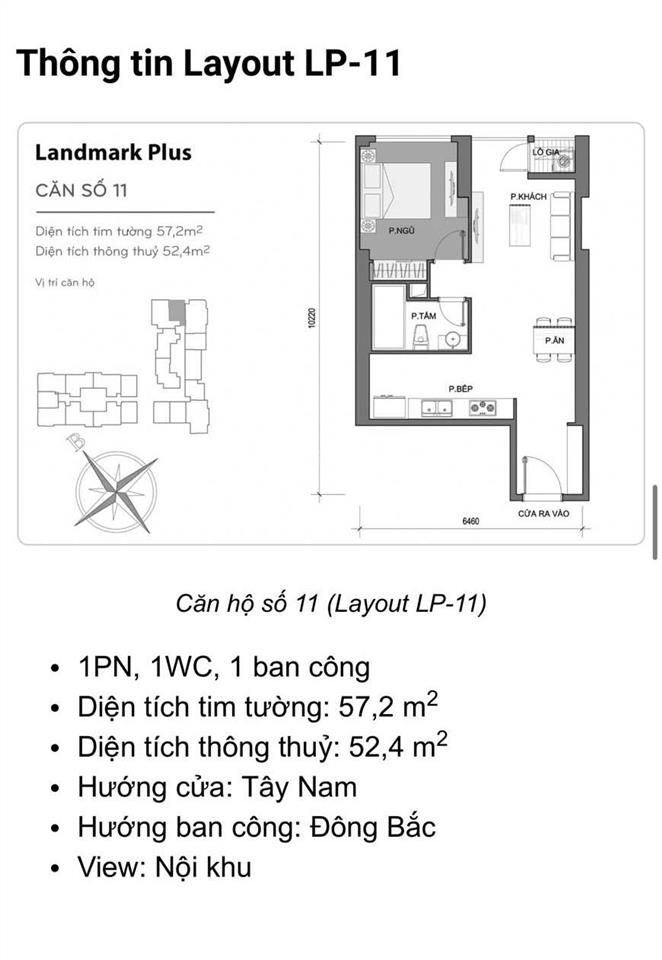 Vinhomes central park 57m2 bàn giao full nội thất có nguồn thu sẵn 20tr/tháng giá chỉ 5,950 tỷ