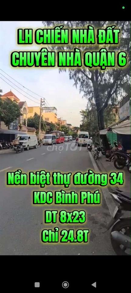 Nền biệt thự Song Lập đường 34 KDC Bình Phú