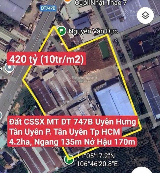 Bán nhà xưởng bình dương diện tích 4 ha 2