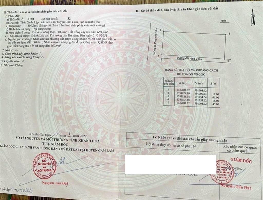 Cam tân giá đầu tư, lô đất đẹp tiềm năng, mặt tiền đường nhựa 10m, ngang 18m rất đẹp.  0935 763 ***