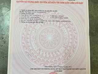 Bán đất phú an nam 2 diên an diên khánh 102m ngang 6m hướng bắc sổ đỏ riêng giá 32 triệu/m2
