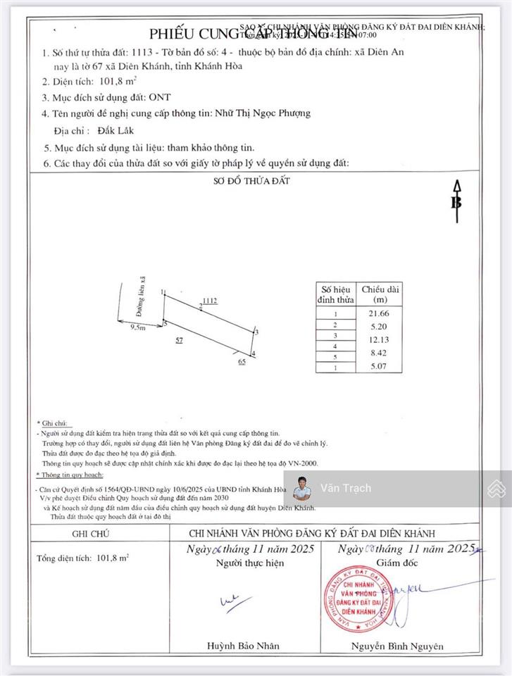 Chủ bán lô đất đường bà đề diên an trục đường kinh doanh ngang 5,2m diện tích 101.8m2 hướng tây bắc