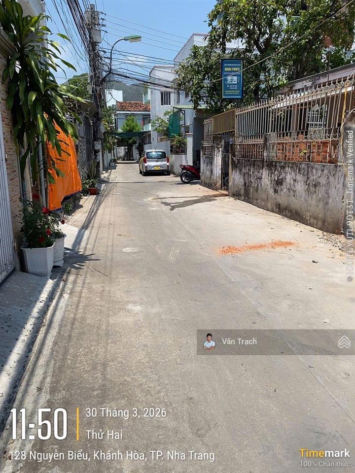 Bán đất hẻm nguyễn biểu vĩnh hải nha trang gần chợ vĩnh hải gần biển đường 5m sổ đỏ riêng