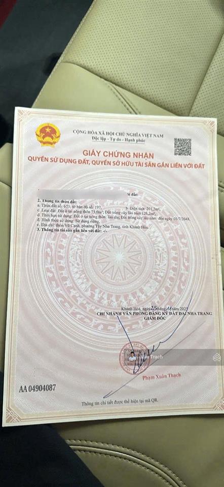 Bán đất mặt tiền 23/10 vĩnh trung nha trang hướng đông nam sổ riêng phù hợp kinh doanh