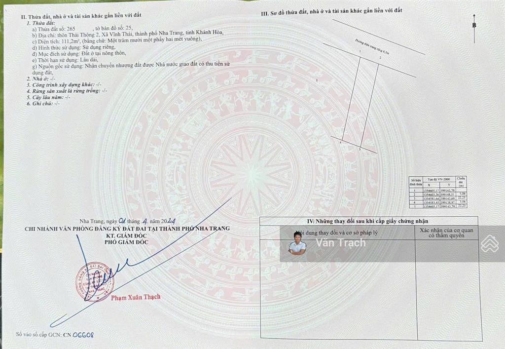 Bán đất nền đường xóm hạ thái thông 2 vĩnh thái nha trang full thổ cư sổ riêng đường 6,5m